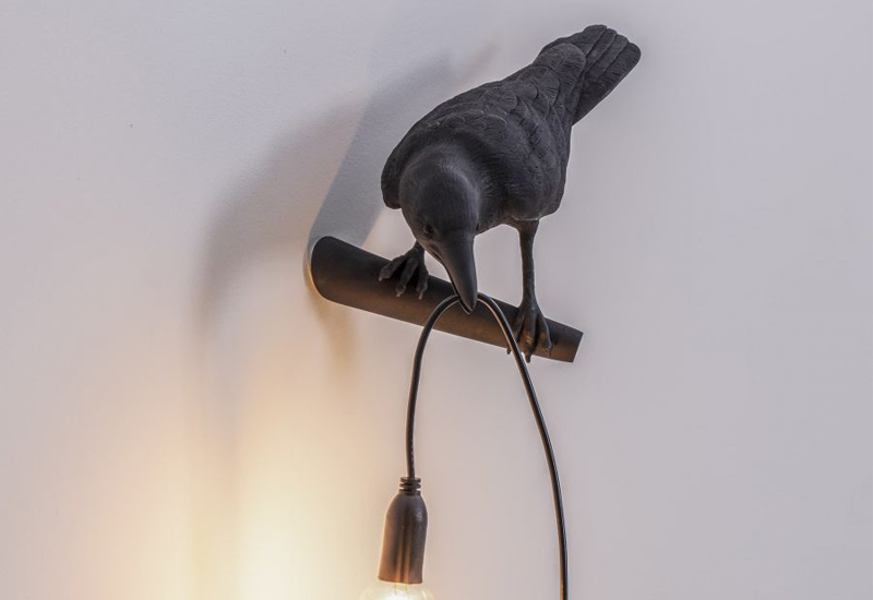 Bird lamp applique murale